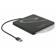 DELOCK Kućište za optički pogon, 5.25" Slim SATA 9.5/12.7 mm, USB-A, crna